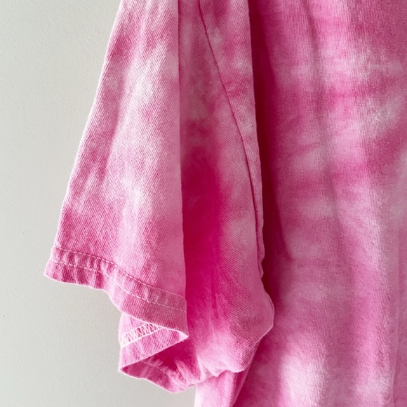 EUC Barbie Official License Pink Tie Dye Crop Top Size L - Picture 3 of 4